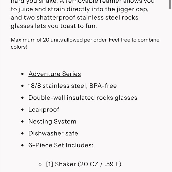 Stanley shaker set - brand new never opened! - Picture 4 of 5